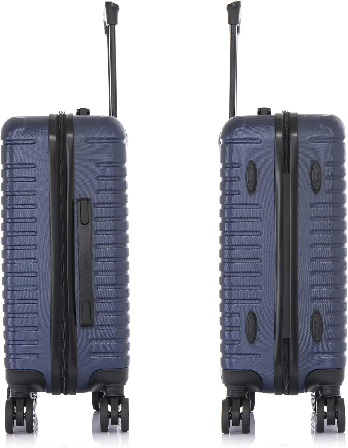 InUSA DEEP Luggage with GEL Handle | Spacious Traveling Suitcases, Travel Suitcase with Dual Spinner Wheels and Studs | 20 Inch Carry On Hardside Luggage | Blue