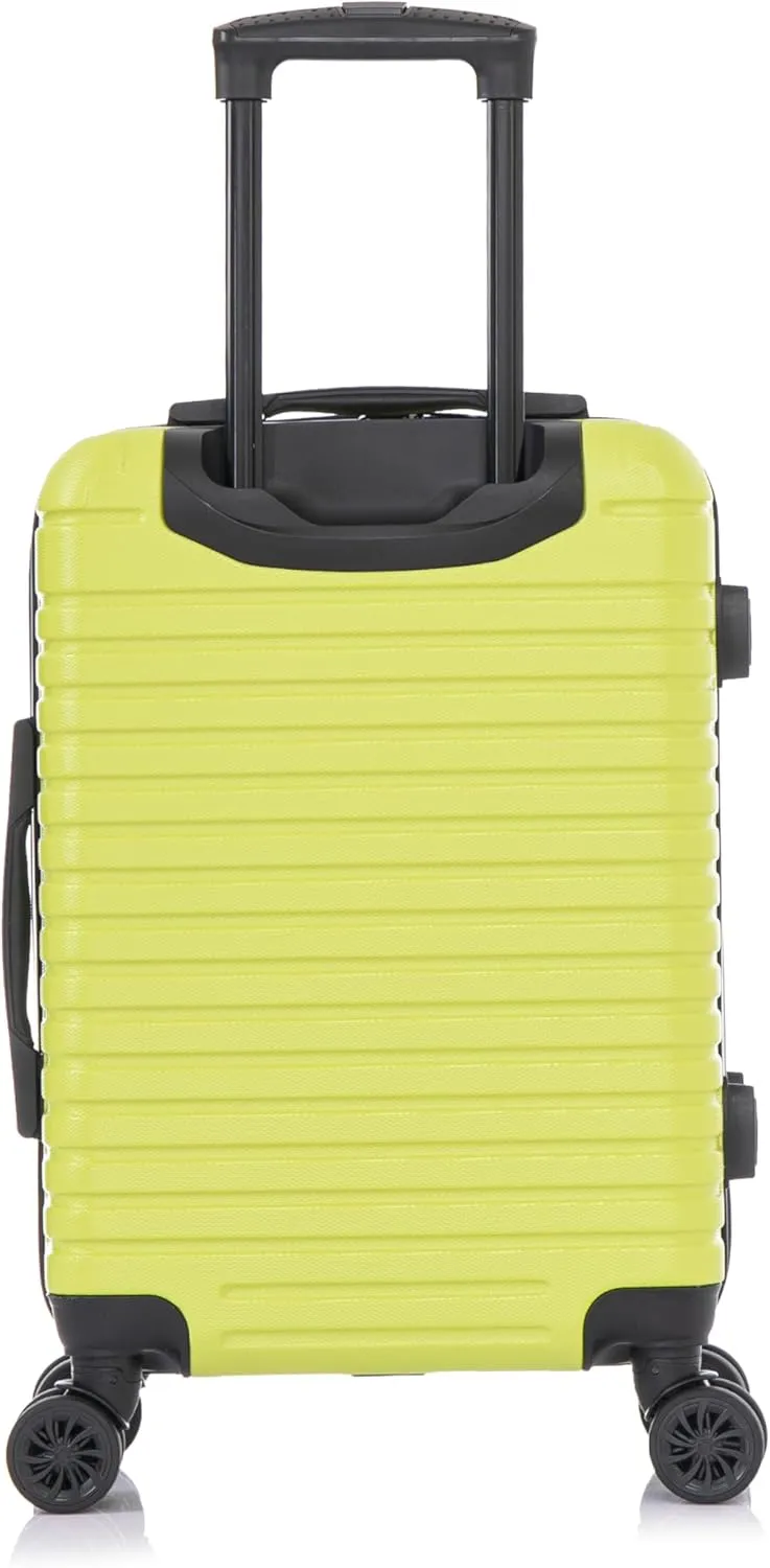 InUSA DEEP Luggage with GEL Handle | Spacious Traveling Suitcases, Travel Suitcase with Dual Spinner Wheels and Studs | 20 Inch Carry On Hardside Luggage | Green
