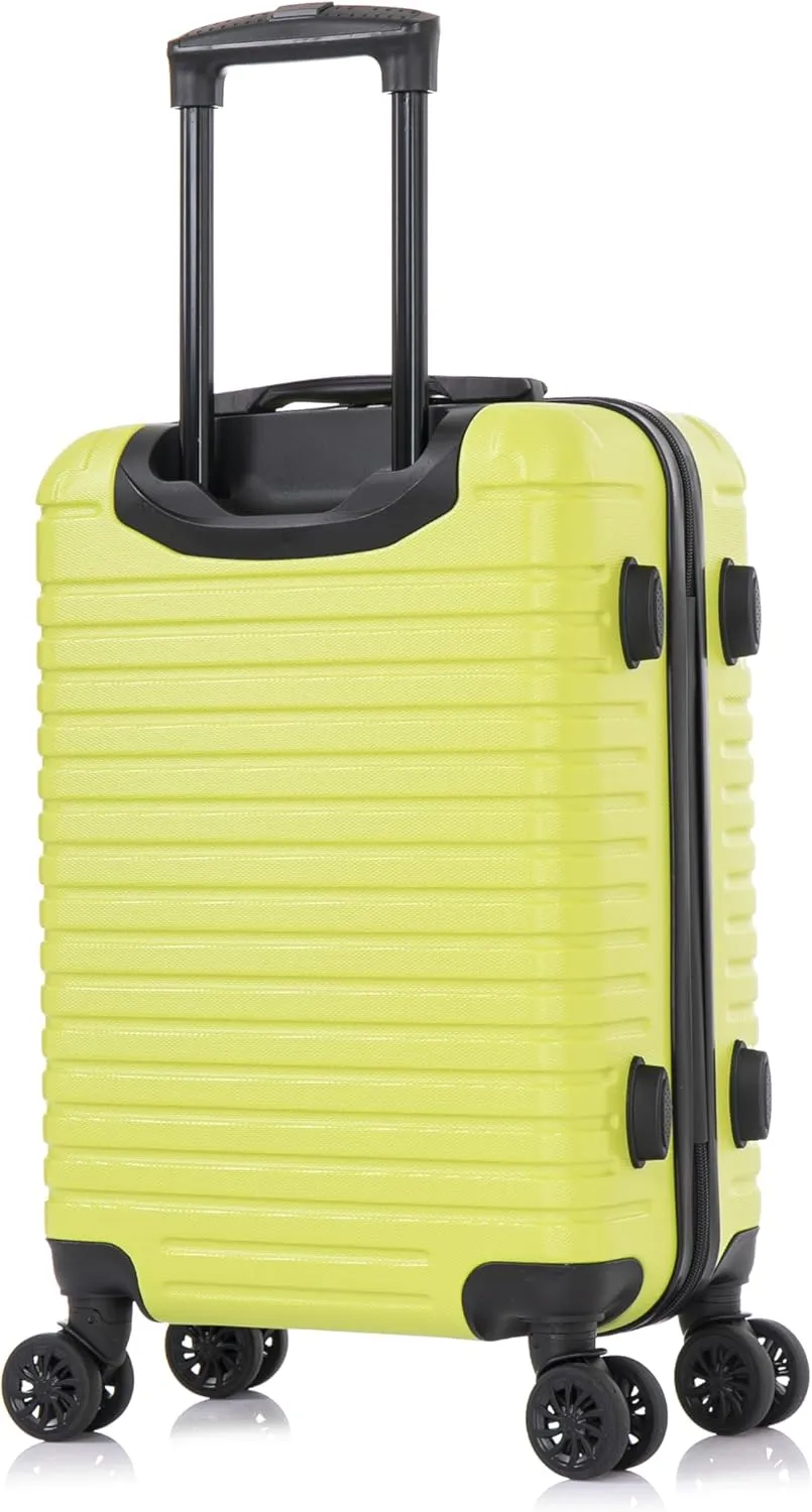 InUSA DEEP Luggage with GEL Handle | Spacious Traveling Suitcases, Travel Suitcase with Dual Spinner Wheels and Studs | 20 Inch Carry On Hardside Luggage | Green