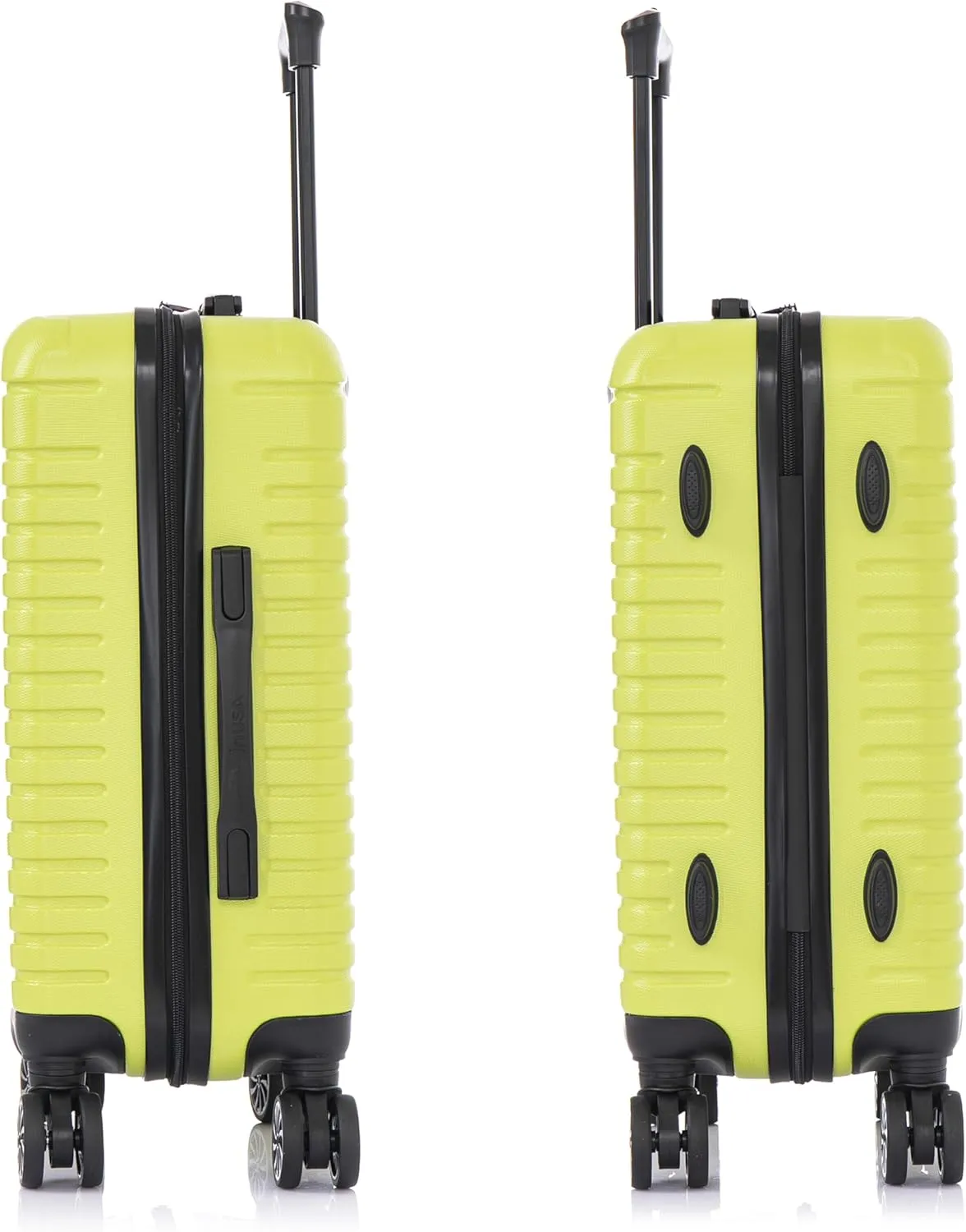InUSA DEEP Luggage with GEL Handle | Spacious Traveling Suitcases, Travel Suitcase with Dual Spinner Wheels and Studs | 20 Inch Carry On Hardside Luggage | Green