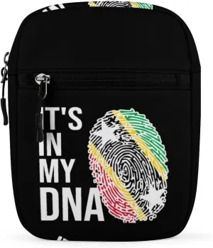 It's in My DNA Saint Kitts and Nevis Flag Casual Crossbody Bags for Women Men Mini Sling Purse Shoulder Messenger Bag