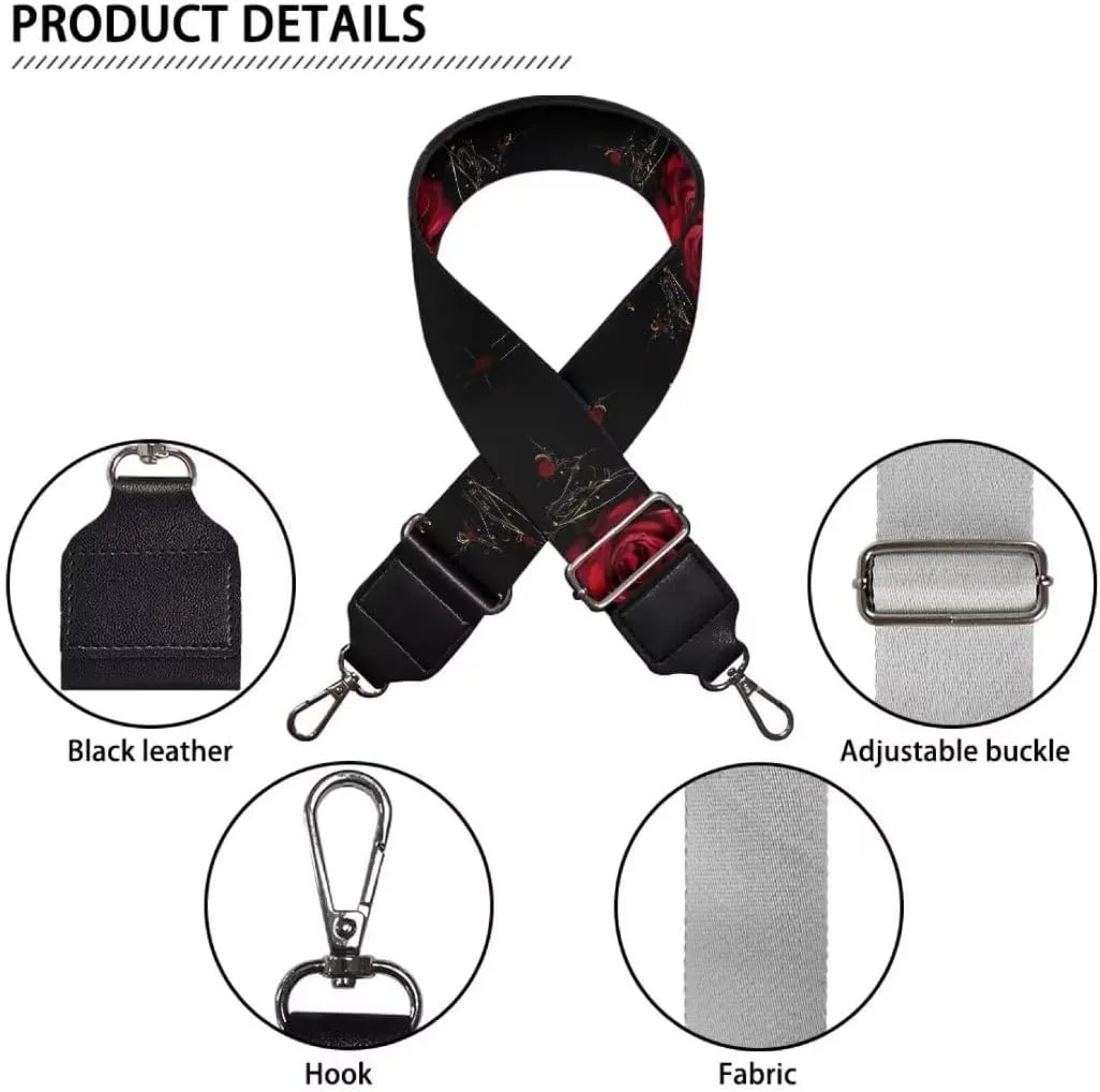 Jeiento Wide Purse Strap Wide Shoulder Strap Adjustable Replacement Belt Soft Guitar Shoulder Straps for Women Girls Gifts