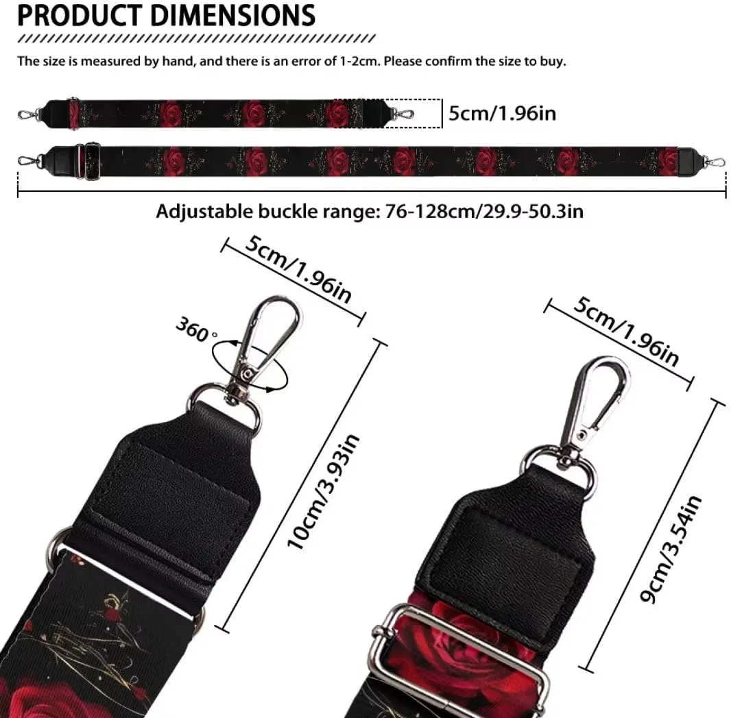 Jeiento Wide Purse Strap Wide Shoulder Strap Adjustable Replacement Belt Soft Guitar Shoulder Straps for Women Girls Gifts