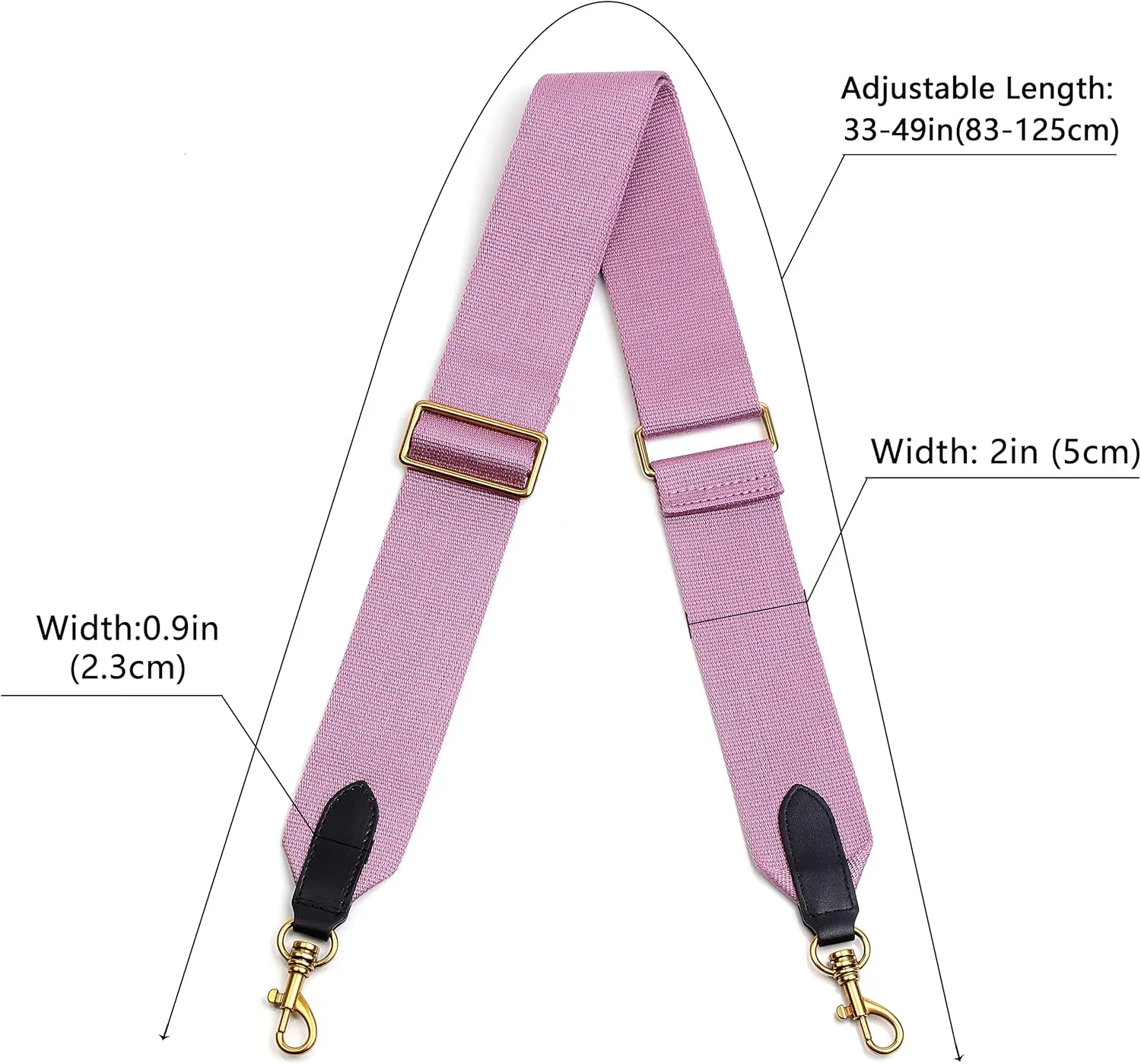 Jiesinlov Purse Strap for Handbag Adjustable Replacement Crossbody Bag Wide Canvas Shoulder Strap