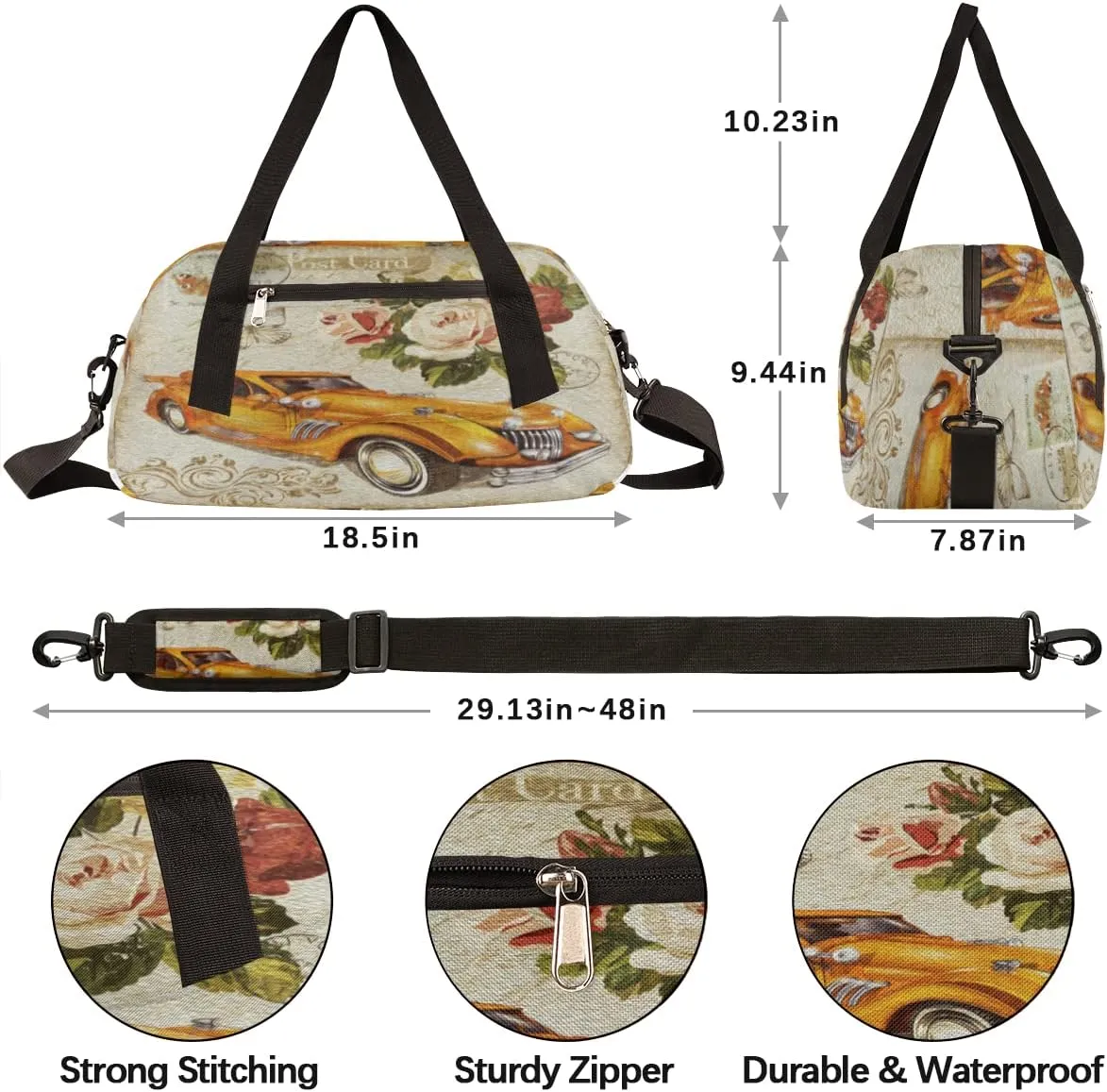 Kids Duffel Bag for Girls Boys Teen Dance Bag Overnight Small Duffel Bag Carry On Weekend Sports Gym Travel Bag, Multicolor 4