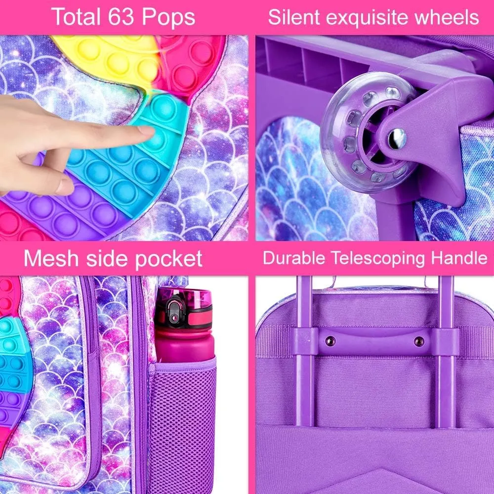 Kids Luggage for Boys and Girls, Cute Dinosaur Unicorn Rolling Wheels Suitcase for Toddler Children