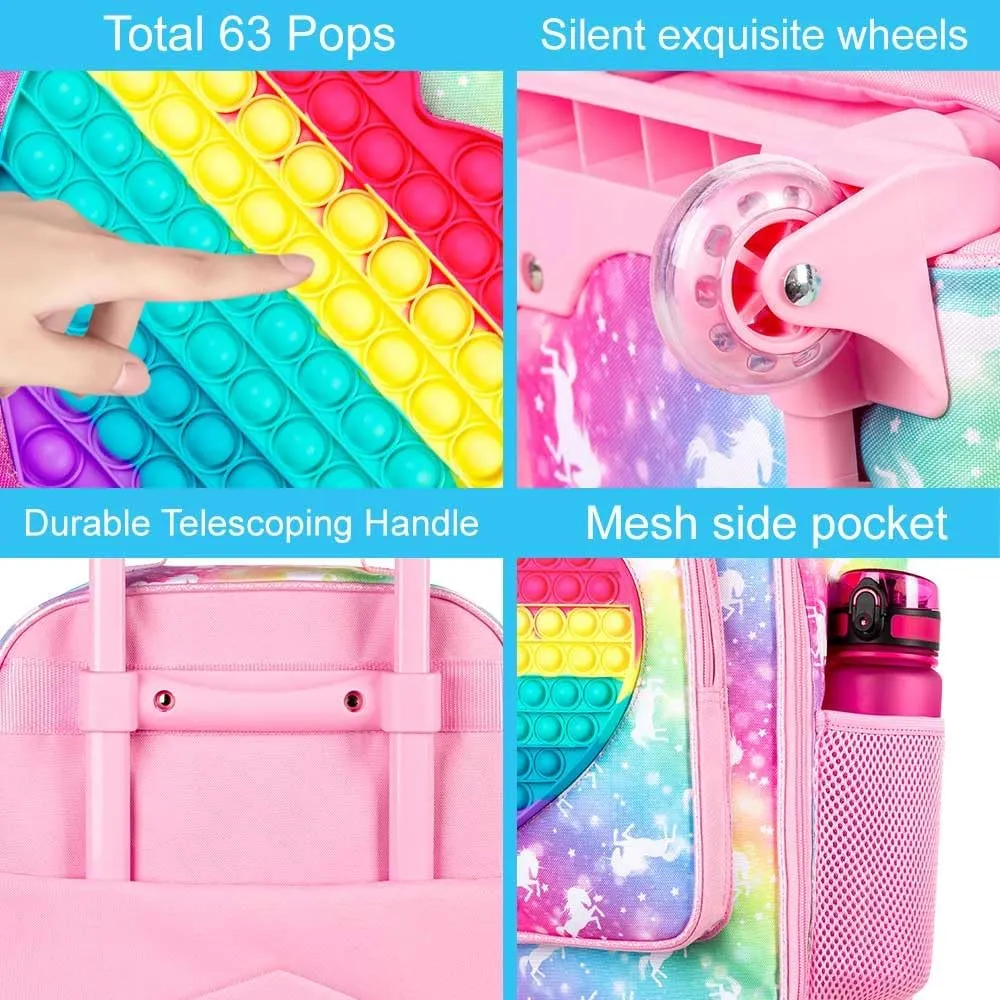 Kids Luggage for Boys and Girls, Toddler Rolling Travel Carry on Suitcase with Wheels…