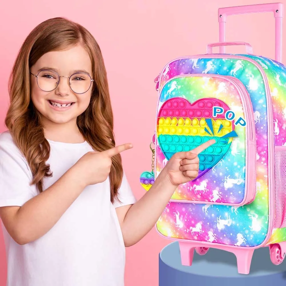 Kids Luggage for Boys and Girls, Toddler Rolling Travel Carry on Suitcase with Wheels…