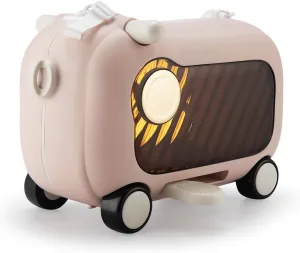 Kids Luggage with Wheels, Small Ride on Suitcases for Girls, Lightweight Airline Approved Hard Shell Rideable Suitcase for Kids 4-8 Travel, Cute Rolling Luggage for Airplanes (Pink)