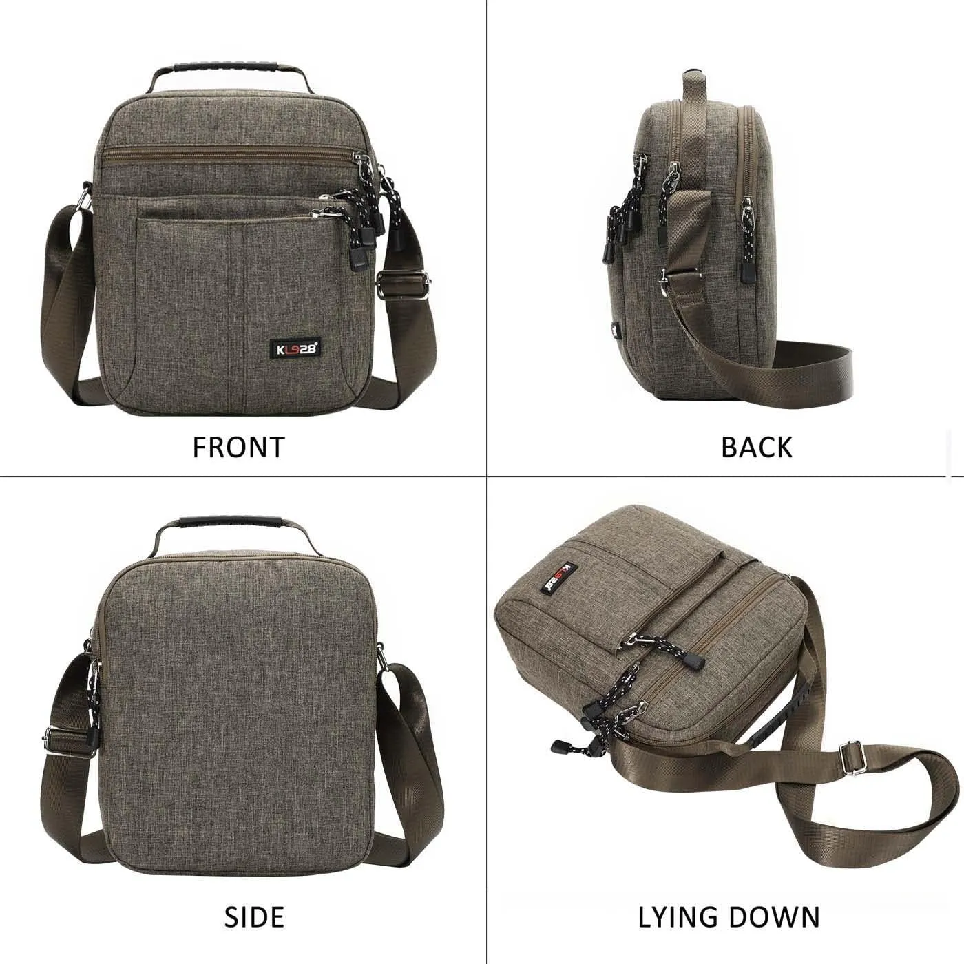 KL928 Men's Messenger Bag - Crossbody Shoulder Bags Travel Bag Man Purse Casual Sling Pack for Work Business