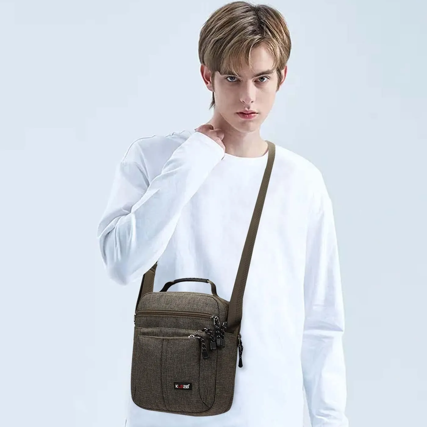 KL928 Men's Messenger Bag - Crossbody Shoulder Bags Travel Bag Man Purse Casual Sling Pack for Work Business