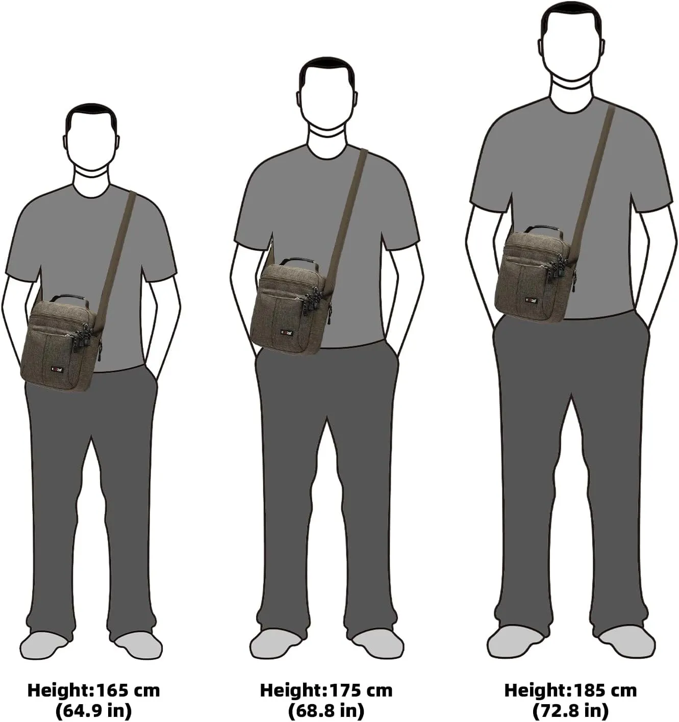 KL928 Men's Messenger Bag - Crossbody Shoulder Bags Travel Bag Man Purse Casual Sling Pack for Work Business