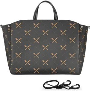 Knife Fork Pattern Large Tote Bag for Women Travel Should Bag Big Oversized Totes Waterproof Crossbody Tote Bag with Adjustable Strap for Women Work Shopping Beach Travel