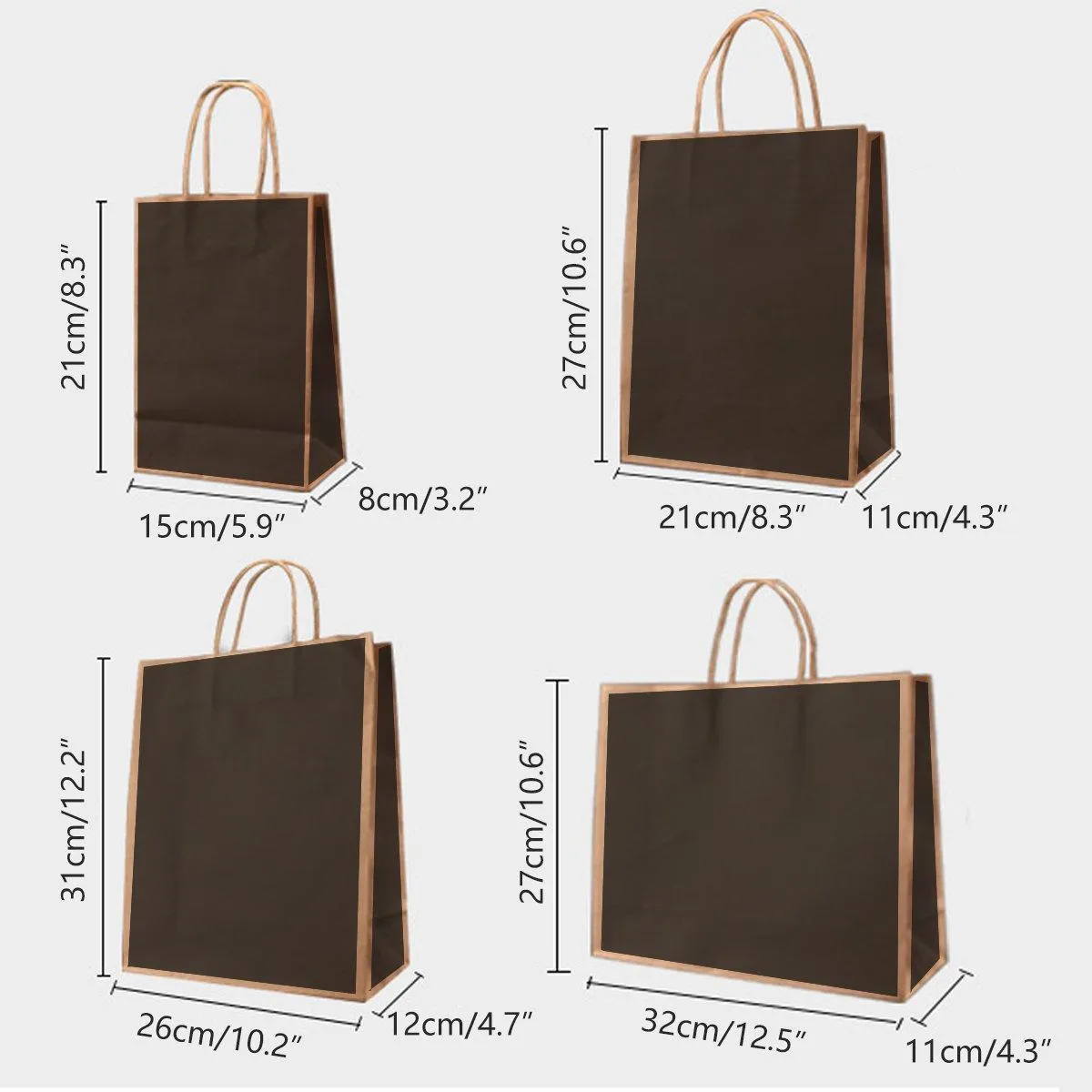 Kraft Paper Bags Packaging 50PCS