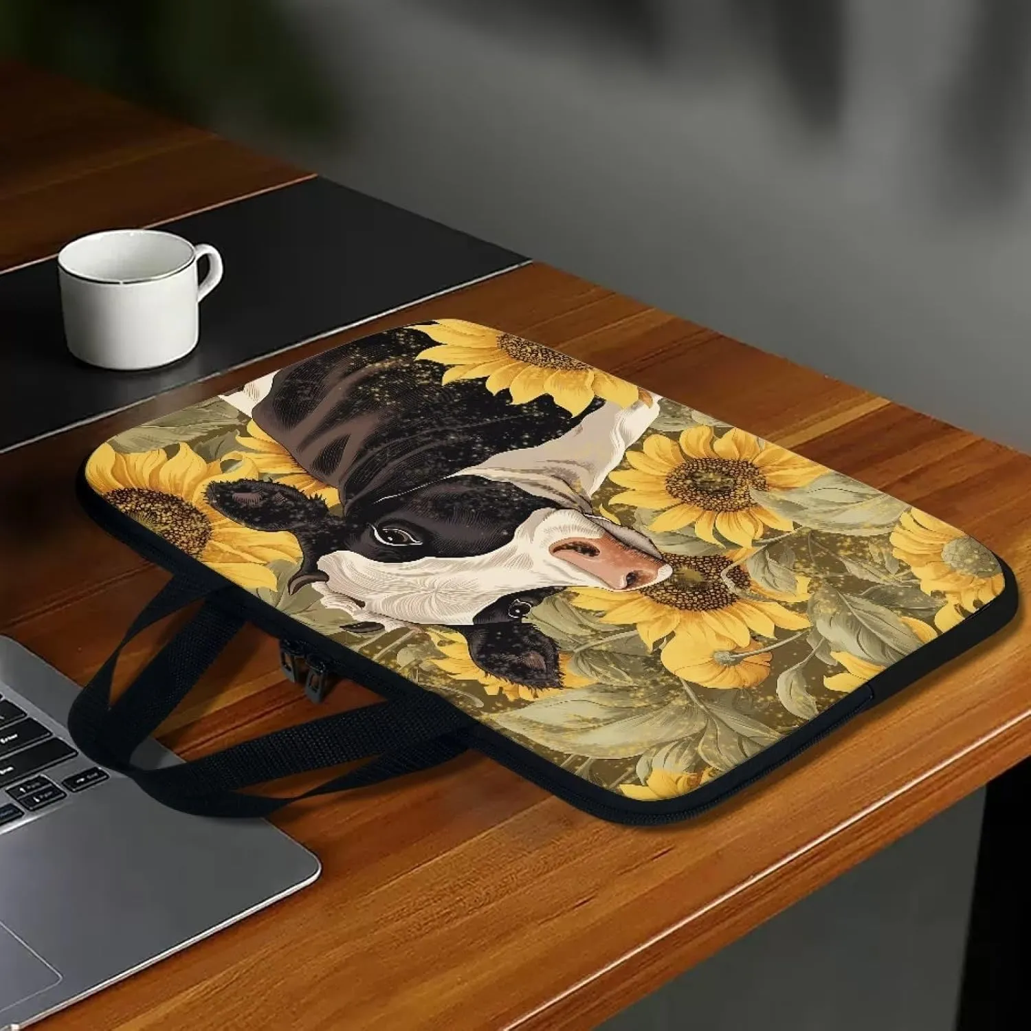Laptop Bag Sleeve Computer Protective Case Tablet Carrying Cover with Handle Tote Bags for Work Zipper Handbag