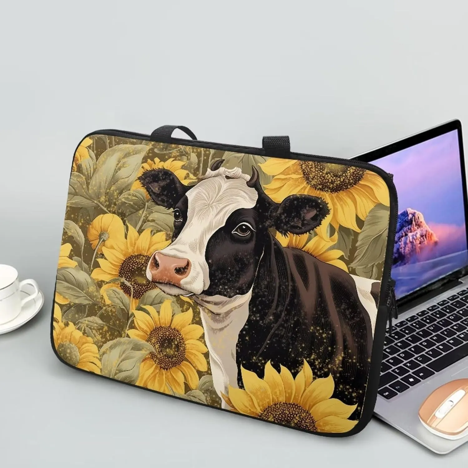Laptop Bag Sleeve Computer Protective Case Tablet Carrying Cover with Handle Tote Bags for Work Zipper Handbag