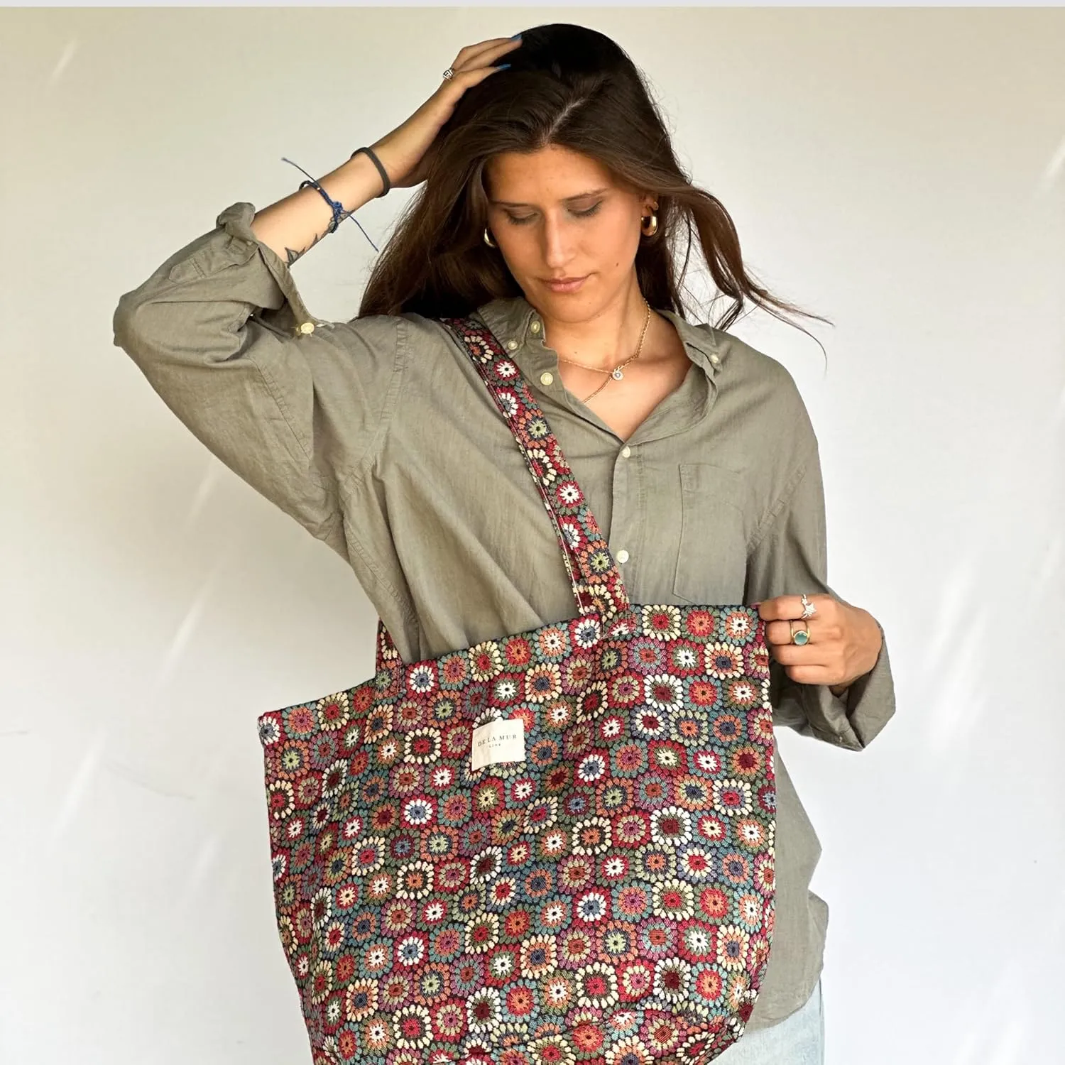 LARGE BOHO TOTE BAG for WOMEN – Animal Free Shoulder Bag – Boho Hippie Purse for Beach, Work & Daily Use