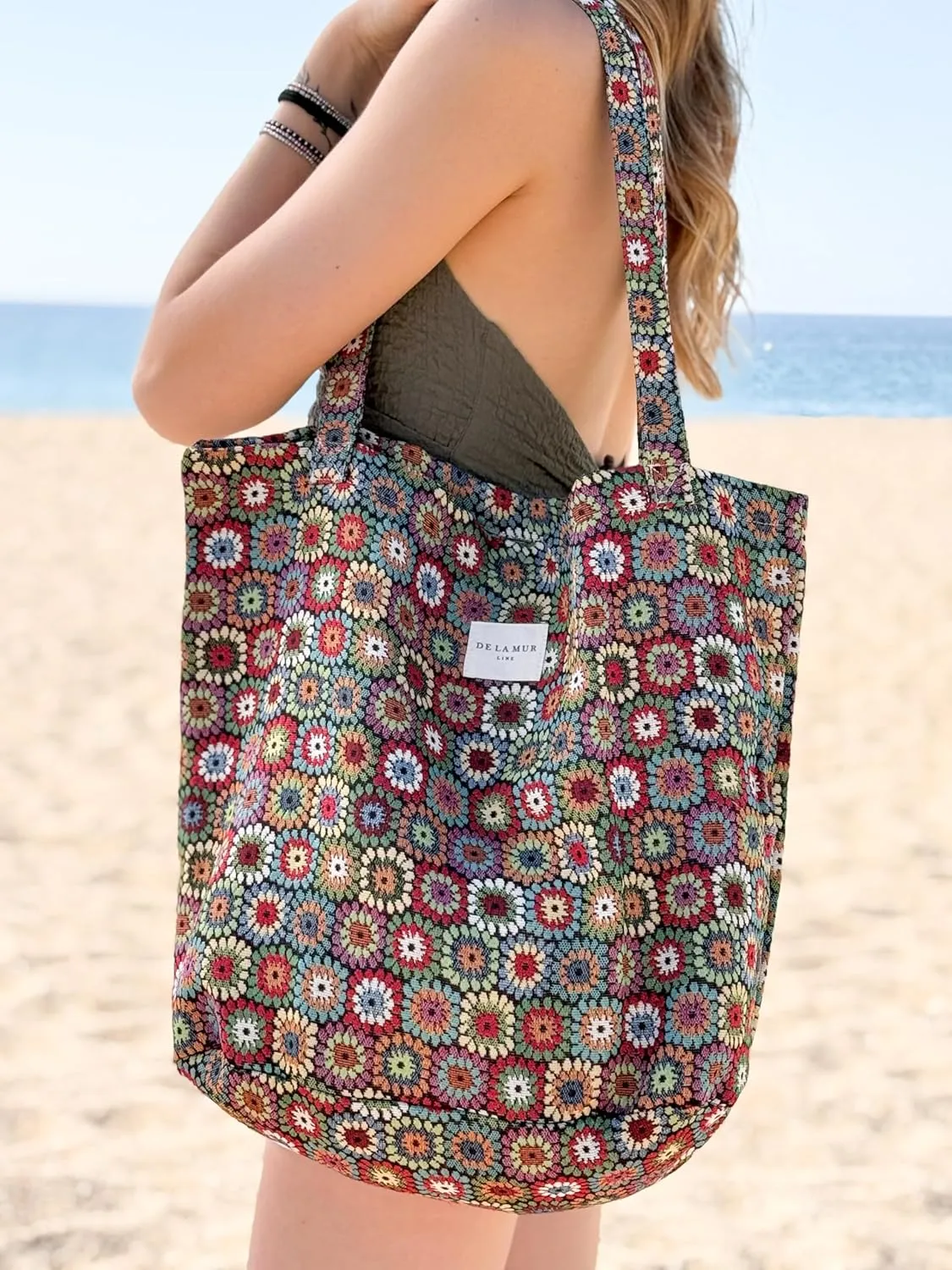 LARGE BOHO TOTE BAG for WOMEN – Animal Free Shoulder Bag – Boho Hippie Purse for Beach, Work & Daily Use