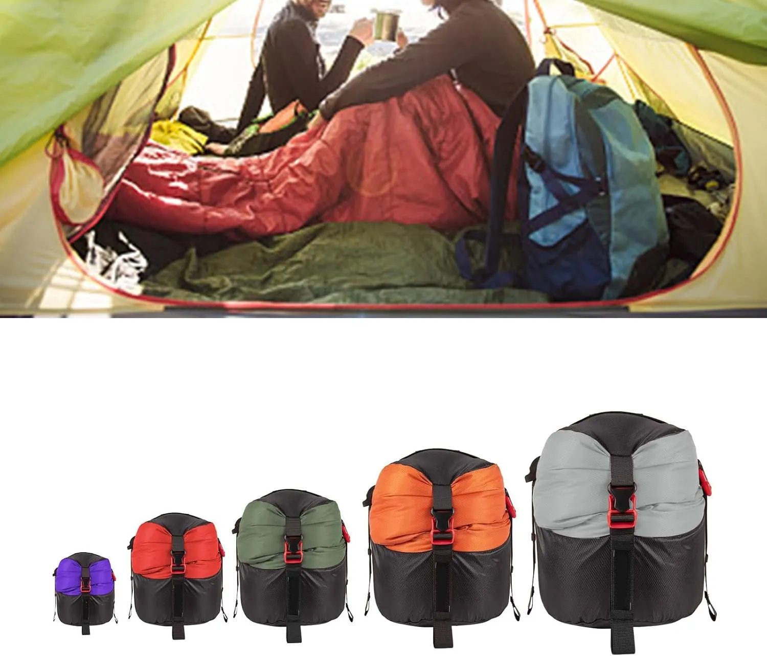 Large Capacity Compression Storage Bag Waterproofs Space Saving Compression Bags for Camping Hiking Backpacking