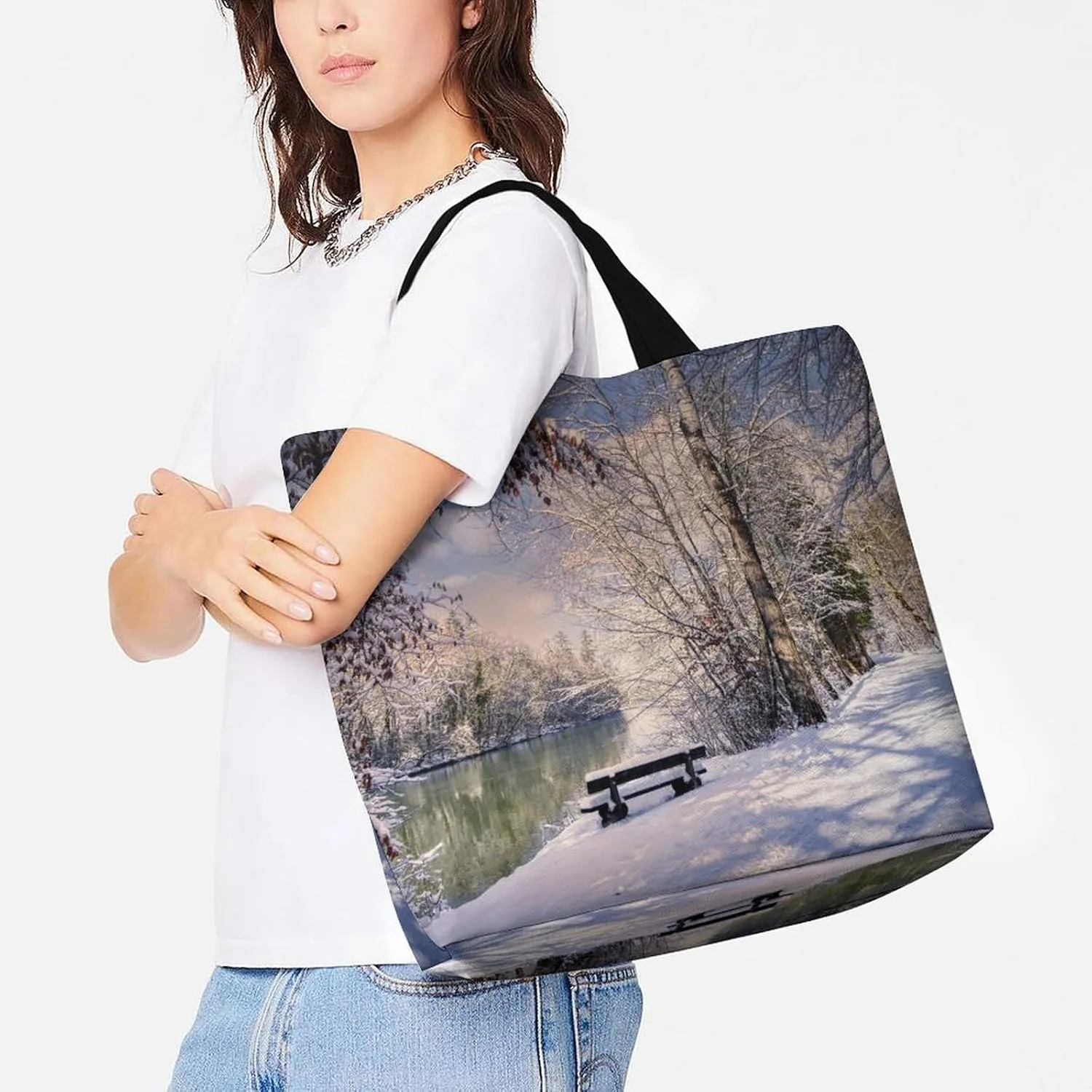 Large Capacity Shopping Tote Bag for Women, Girls