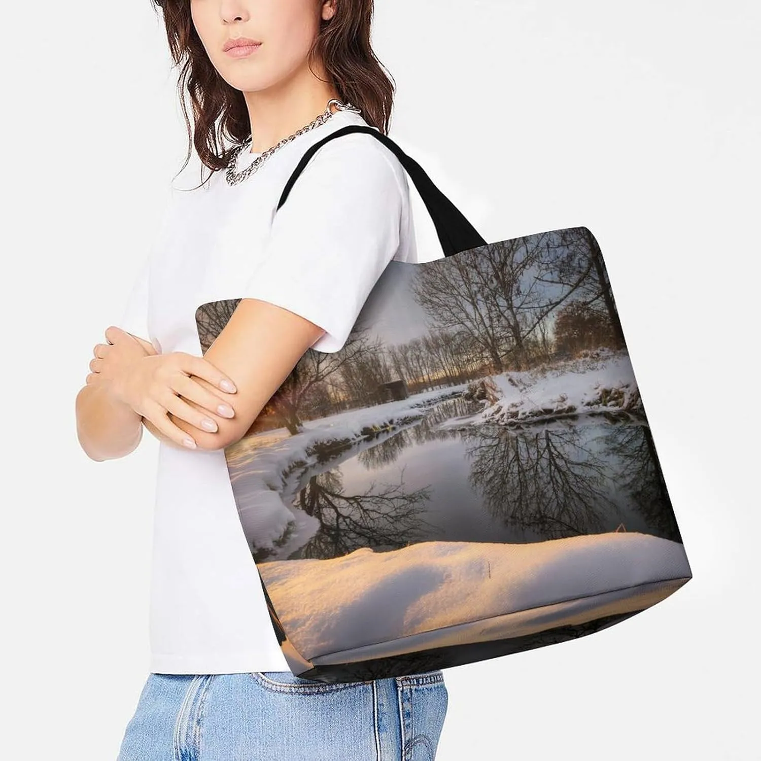 Large Capacity Shopping Tote Bag for Women, Girls