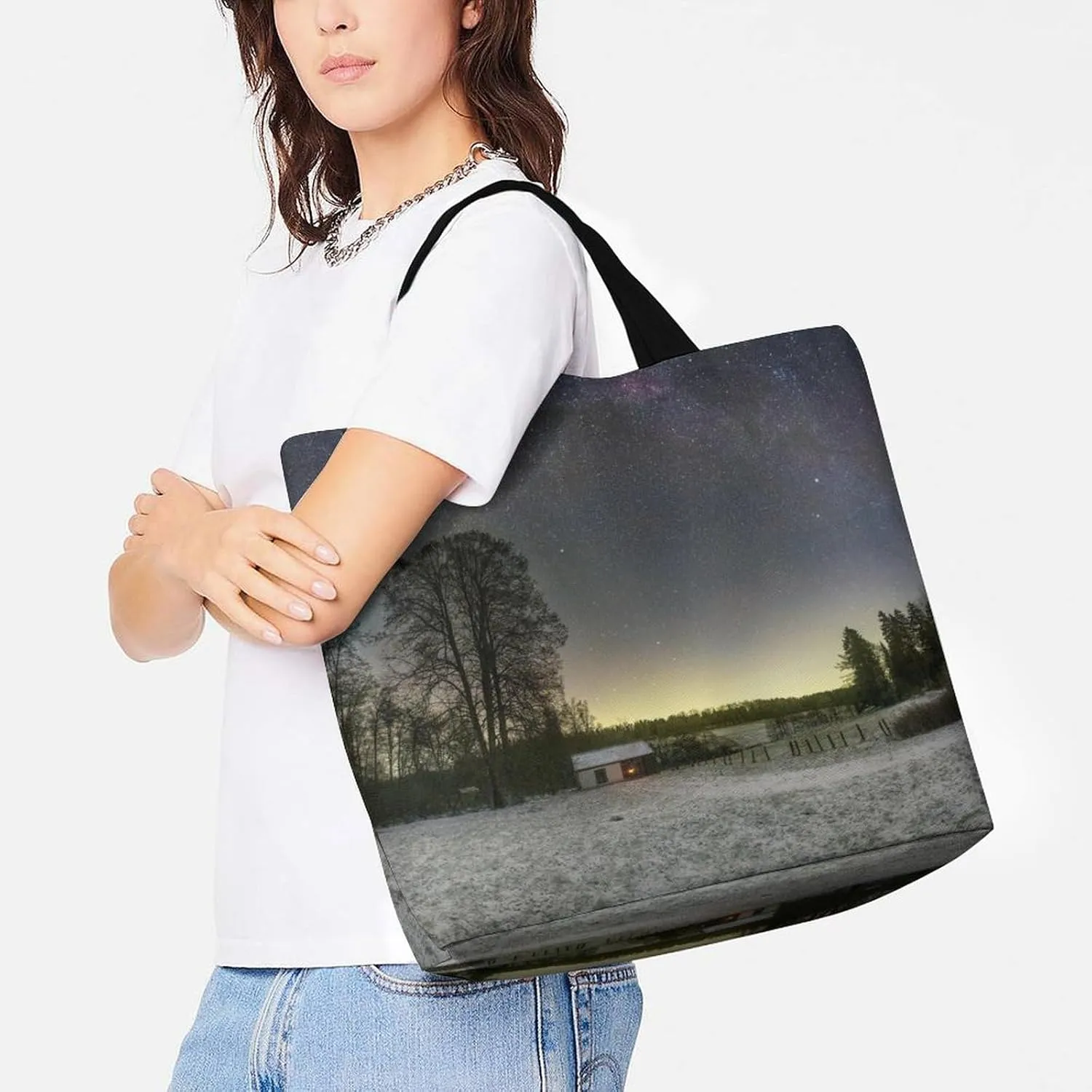 Large Capacity Shopping Tote Bag for Women, Girls