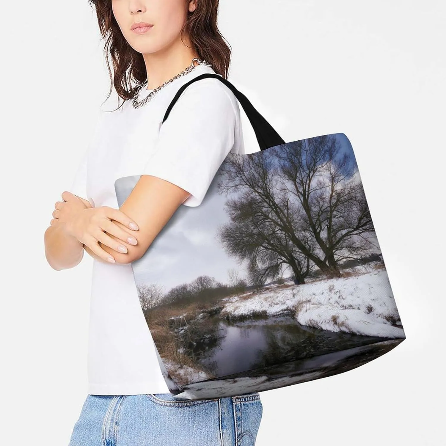 Large Capacity Shopping Tote Bag for Women, Girls