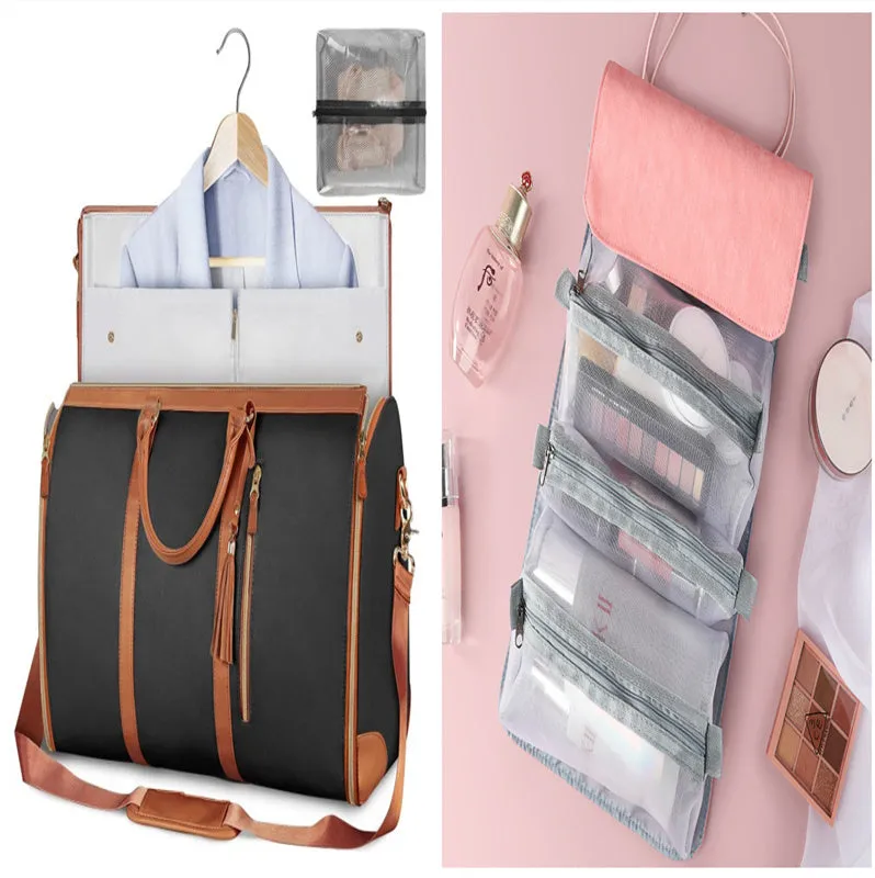 Large Capacity Travel Duffle Bag Women's Handbag Folding Suit Bag Waterproof Clothes Totes Garment Bag  