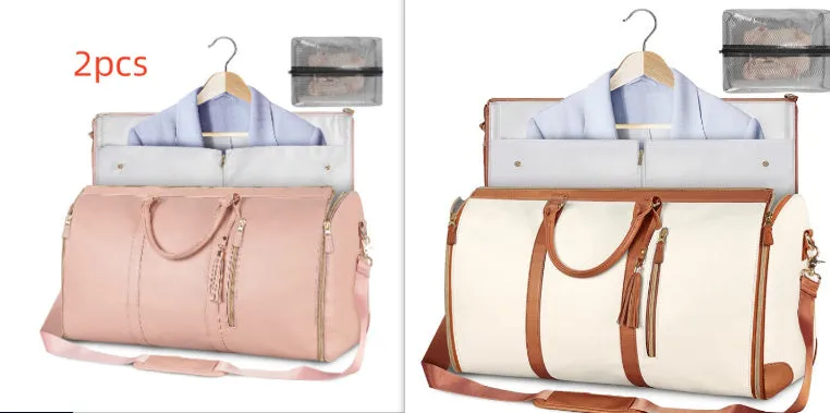 Large Capacity Travel Duffle Bag Women's Handbag Folding Suit Bag Waterproof Clothes Totes Garment Bag  