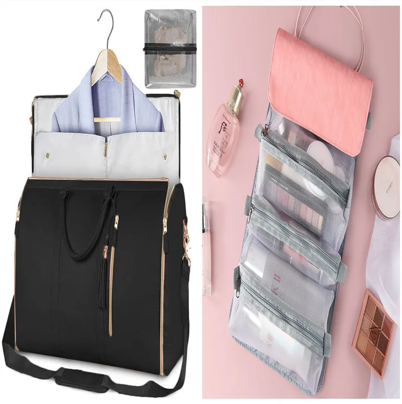 Large Capacity Travel Duffle Bag Women's Handbag Folding Suit Bag Waterproof Clothes Totes Garment Bag  