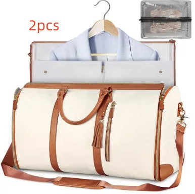 Large Capacity Travel Duffle Bag Women's Handbag Folding Suit Bag Waterproof Clothes Totes Garment Bag  