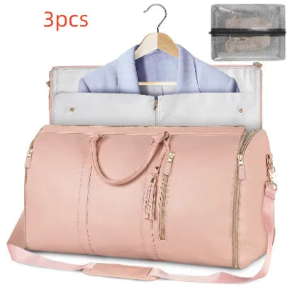 Large Capacity Travel Duffle Bag Women's Handbag Folding Suit Bag Waterproof Clothes Totes Garment Bag  