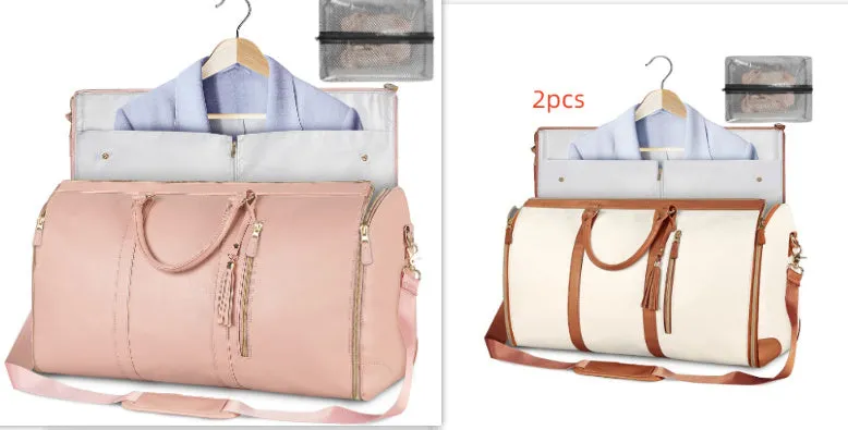 Large Capacity Travel Duffle Bag Women's Handbag Folding Suit Bag Waterproof Clothes Totes Garment Bag  