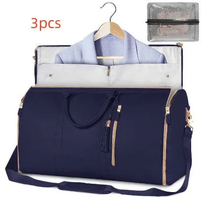 Large Capacity Travel Duffle Bag Women's Handbag Folding Suit Bag Waterproof Clothes Totes Garment Bag  