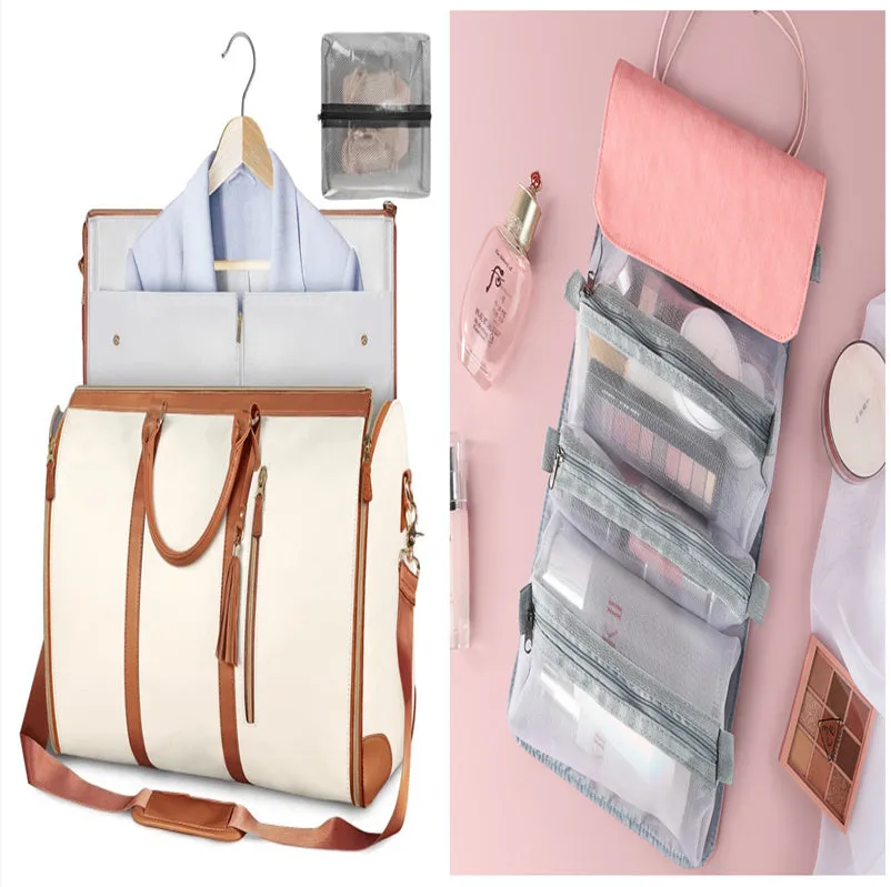 Large Capacity Travel Duffle Bag Women's Handbag Folding Suit Bag Waterproof Clothes Totes Garment Bag  