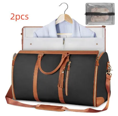 Large Capacity Travel Duffle Bag Women's Handbag Folding Suit Bag Waterproof Clothes Totes Garment Bag  