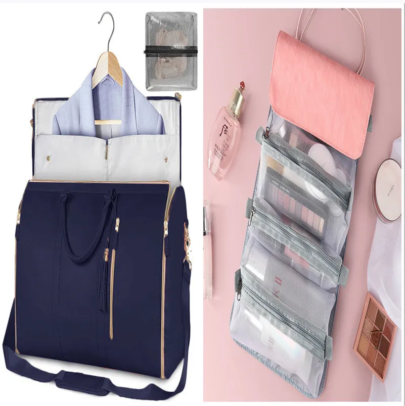 Large Capacity Travel Duffle Bag Women's Handbag Folding Suit Bag Waterproof Clothes Totes Garment Bag  