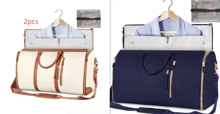 Large Capacity Travel Duffle Bag Women's Handbag Folding Suit Bag Waterproof Clothes Totes Garment Bag  