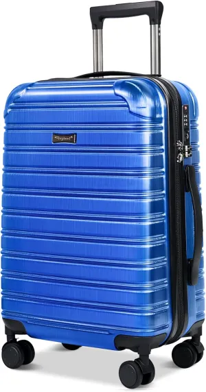 Large Luggage Expandable Pc Abs With Tsa Lock Hardshell Travel Big Rolling Luggage Suitcase Set Carry On Luggage Suitcase With Spinner Wheels 28 Inch,Blue