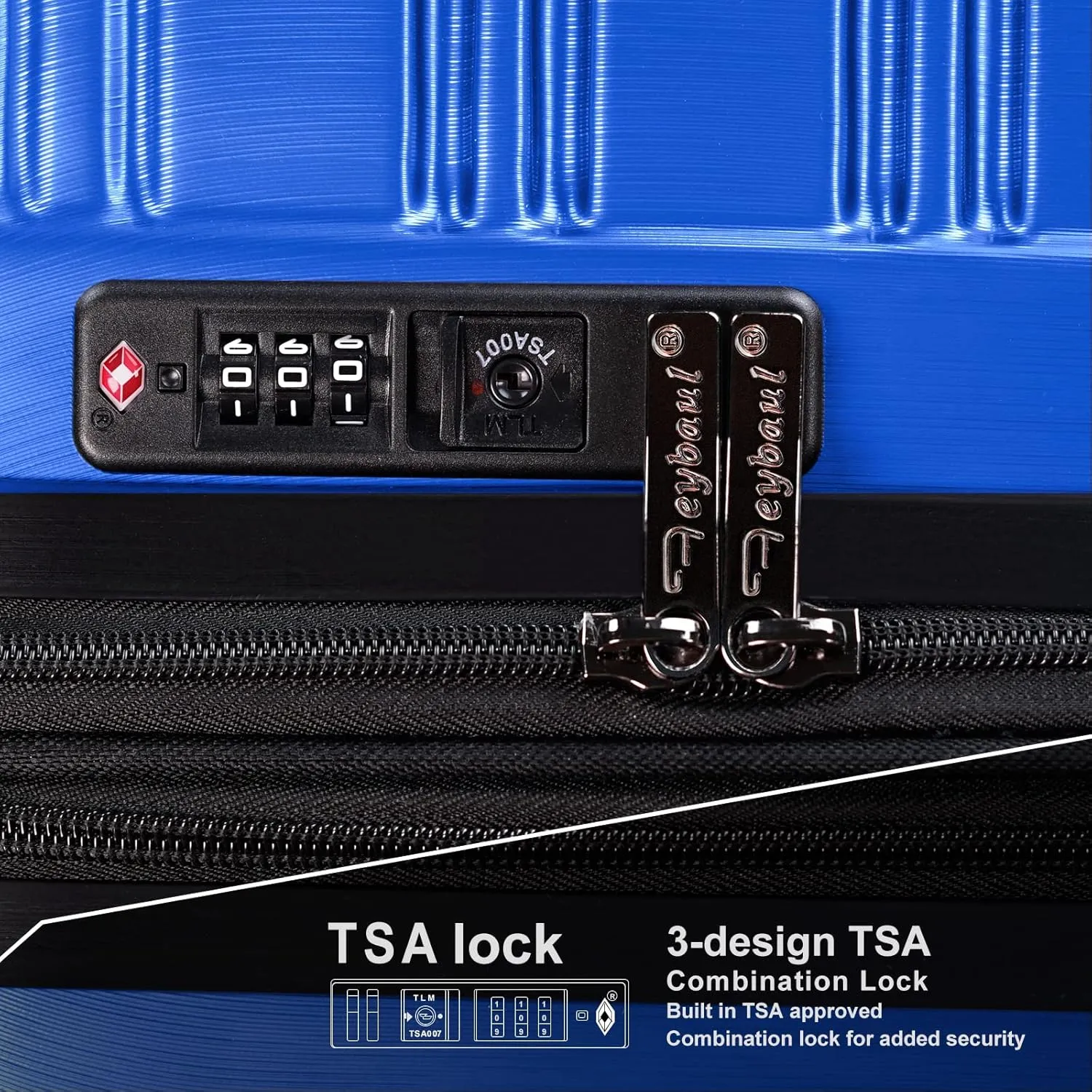 Large Luggage Expandable Pc Abs With Tsa Lock Hardshell Travel Big Rolling Luggage Suitcase Set Carry On Luggage Suitcase With Spinner Wheels 28 Inch,Blue