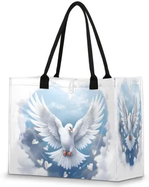 Large Travel Utility Tote Bag for Women Reusable Shopping Bags with Handles Lovely Falcon Cloud Aesthetic Bolsos Para Mujeres Cute Canvas Bag for Beach School Work Grocery