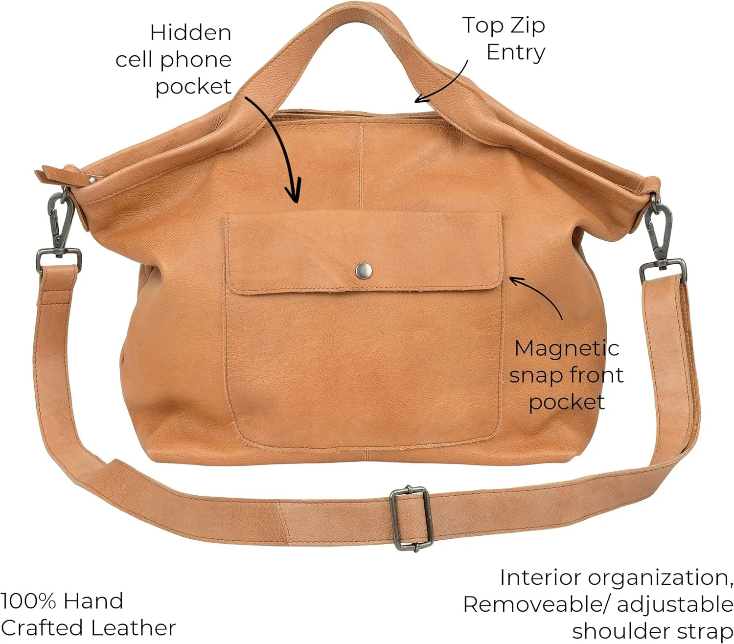 Latico Leathers Colin Women's Handbag Tote - Made From 100% Genuine Authentic Leather Handcrafted by Artisans