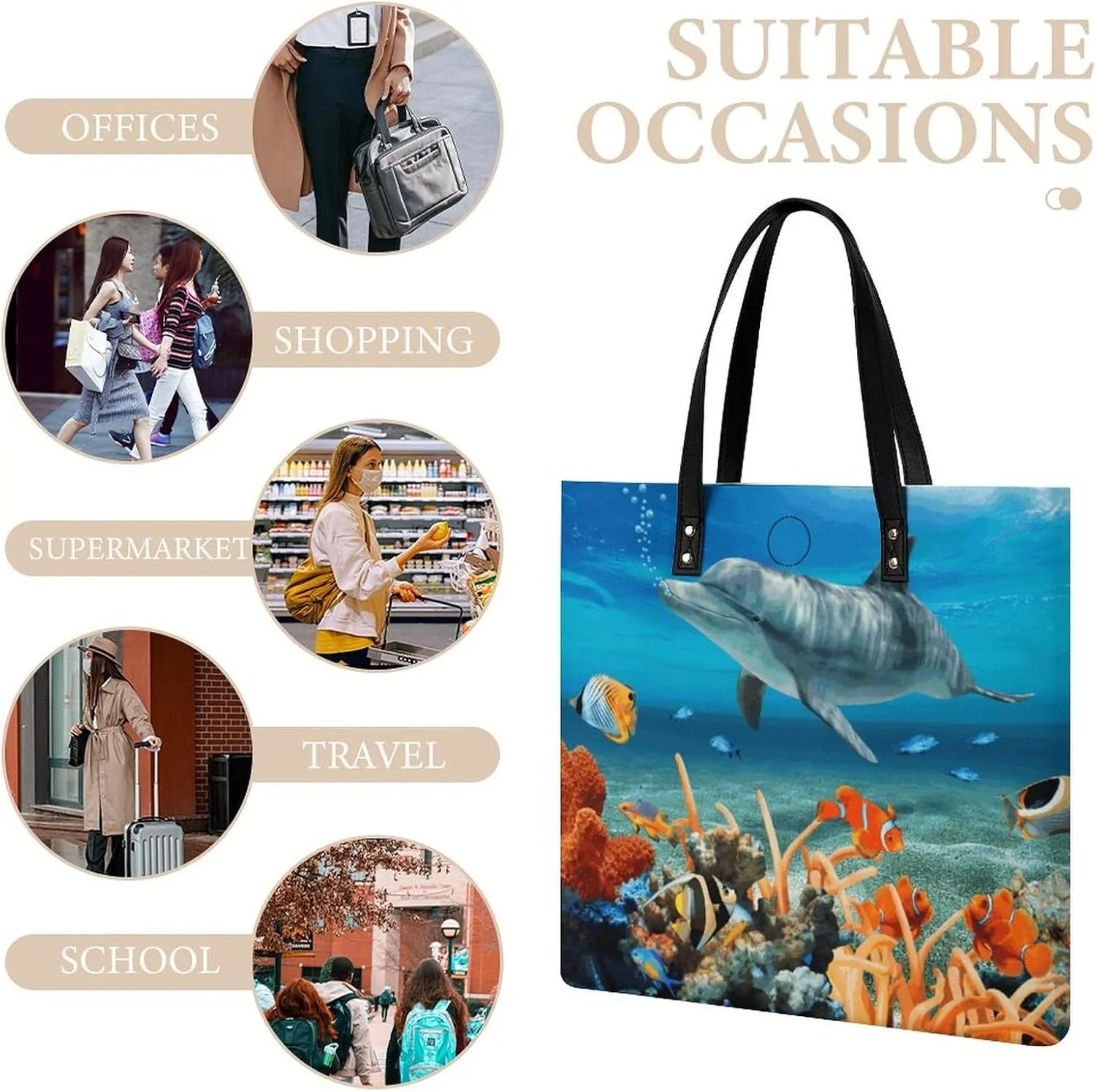 Leather Handbag for Women Tote Bag with Magnetic Buckle Cool Eagle Crossbody Bag Shoulder Bag