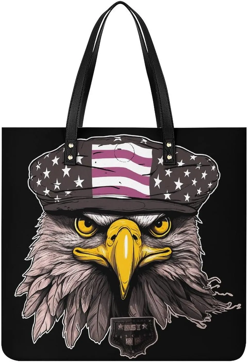 Leather Handbag for Women Tote Bag with Magnetic Buckle Cool Eagle Crossbody Bag Shoulder Bag