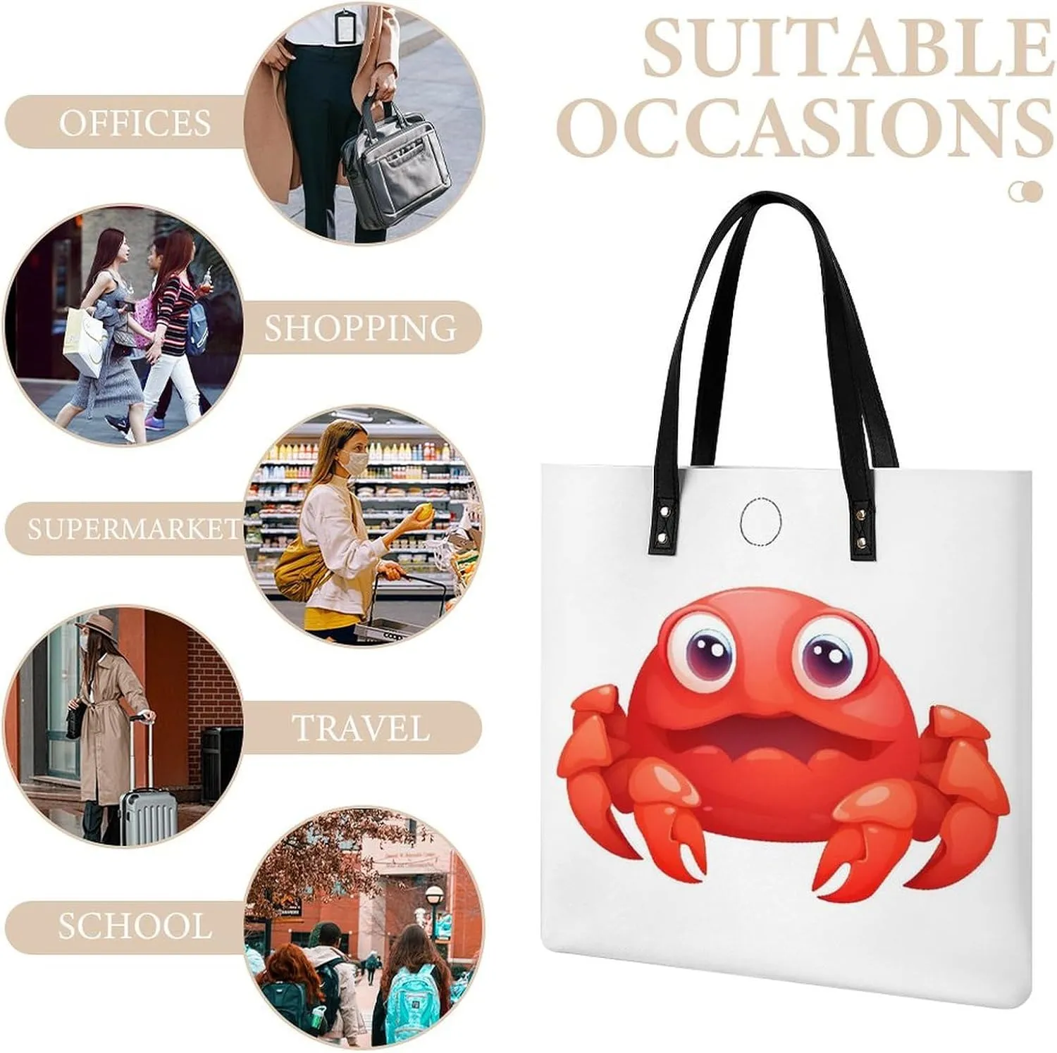 Leather Handbag for Women Tote Bag with Magnetic Buckle Cool Eagle Crossbody Bag Shoulder Bag