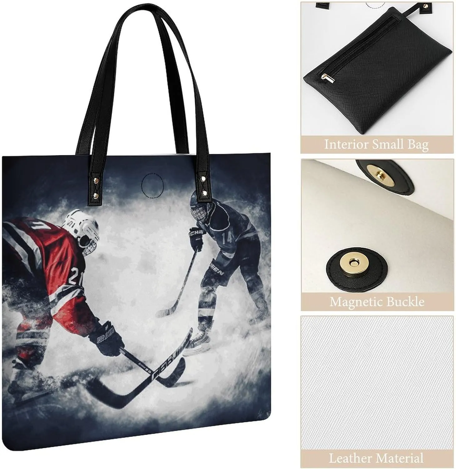 Leather Handbag for Women Tote Bag with Magnetic Buckle Cool Eagle Crossbody Bag Shoulder Bag