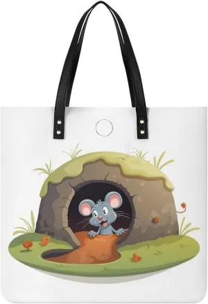 Leather Handbag for Women Tote Bag with Magnetic Buckle Cool Eagle Crossbody Bag Shoulder Bag