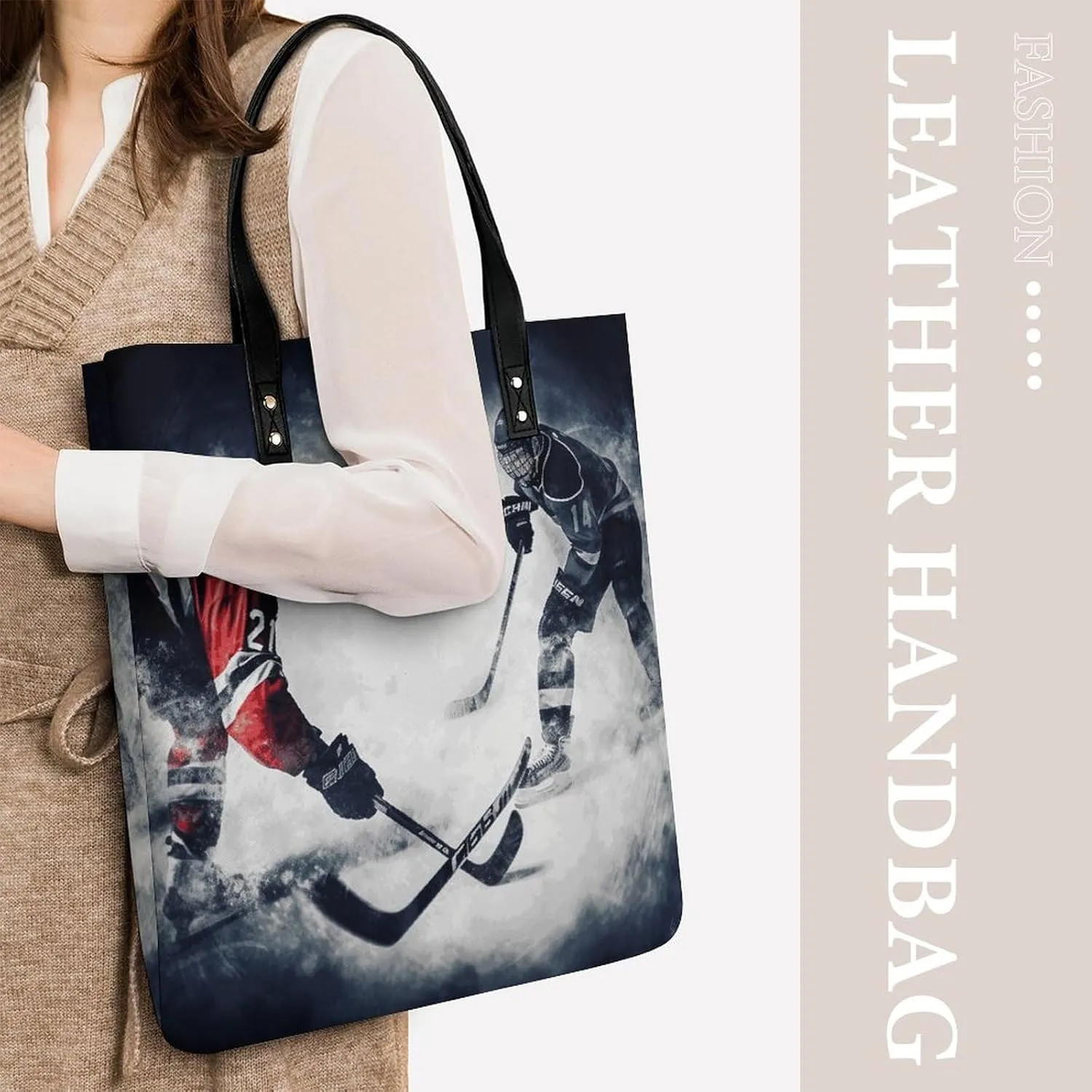 Leather Handbag for Women Tote Bag with Magnetic Buckle Cool Eagle Crossbody Bag Shoulder Bag