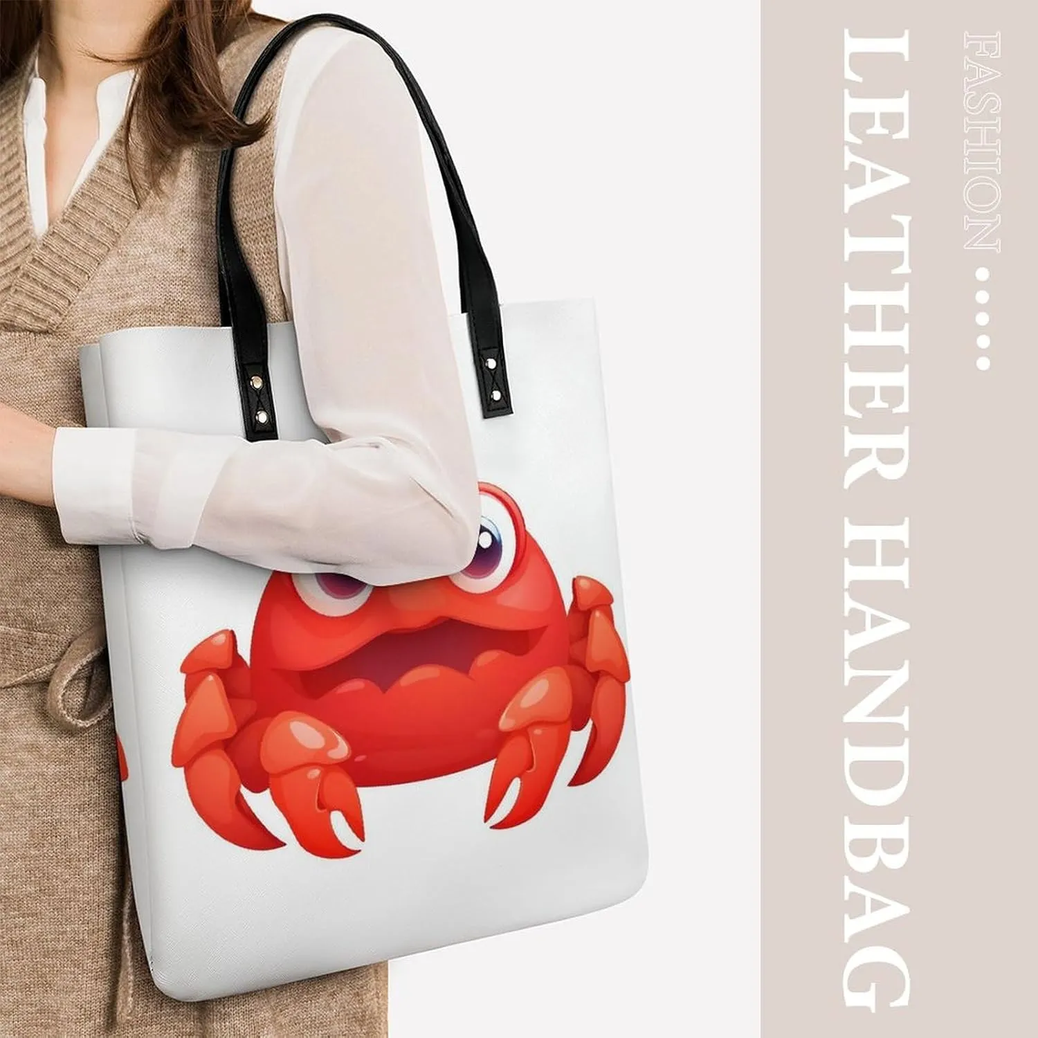 Leather Handbag for Women Tote Bag with Magnetic Buckle Cool Eagle Crossbody Bag Shoulder Bag