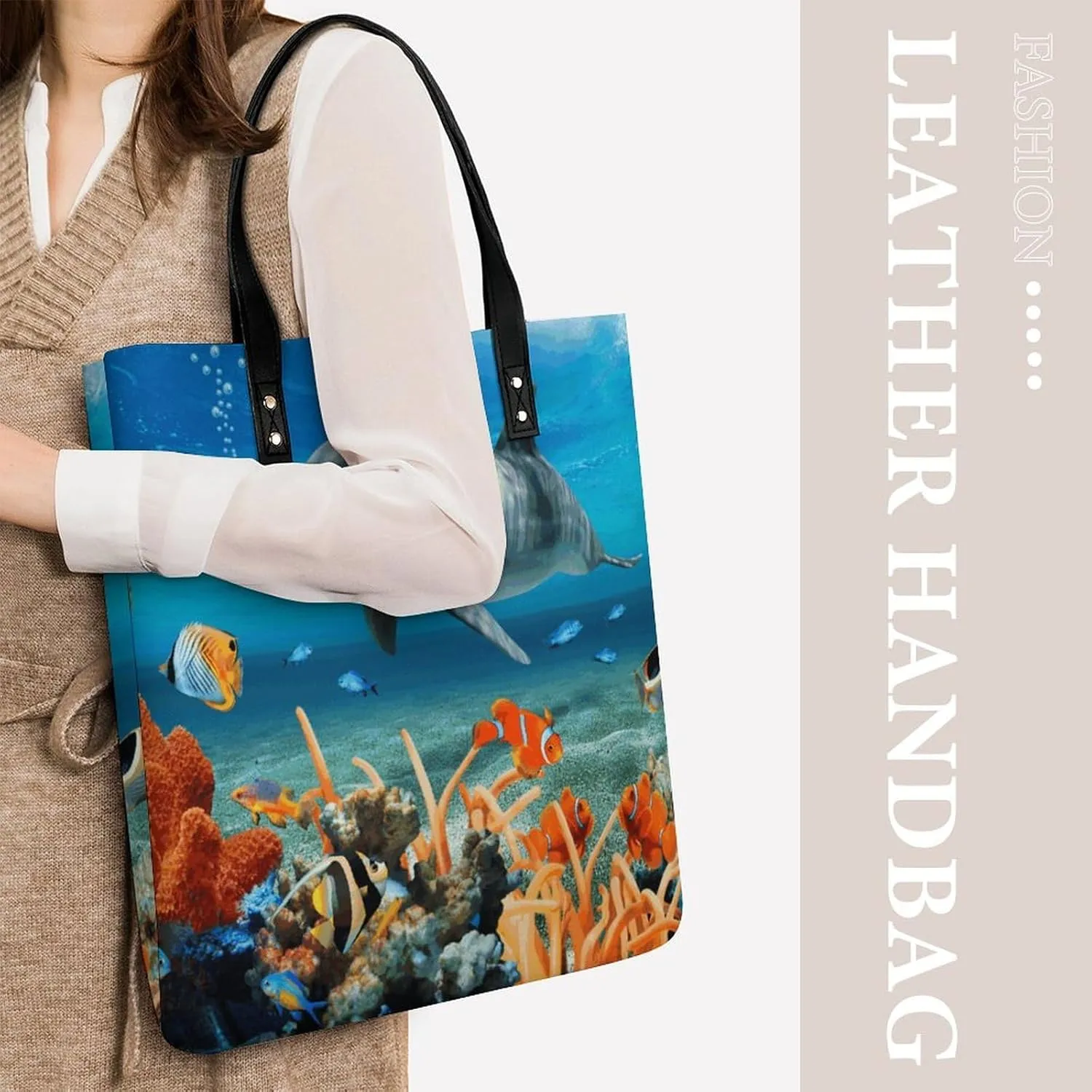 Leather Handbag for Women Tote Bag with Magnetic Buckle Cool Eagle Crossbody Bag Shoulder Bag